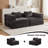 Heron Convertible Floor Sofa Bed, Modular Chenille Loveseat Sleeper Couch, Boneless Compression Sectional Sofa for Living Room, Bedroom, Studio, No Assembly Required-924703103
