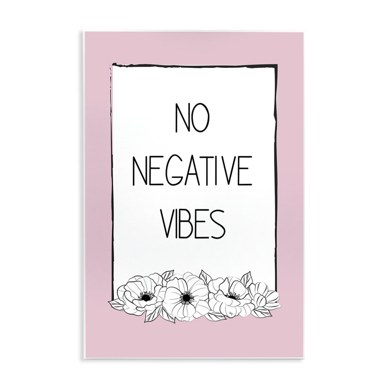 Art mural "No Vibes Vibes on Pink" par Martina Pavlova, H 15 po x l 10 po