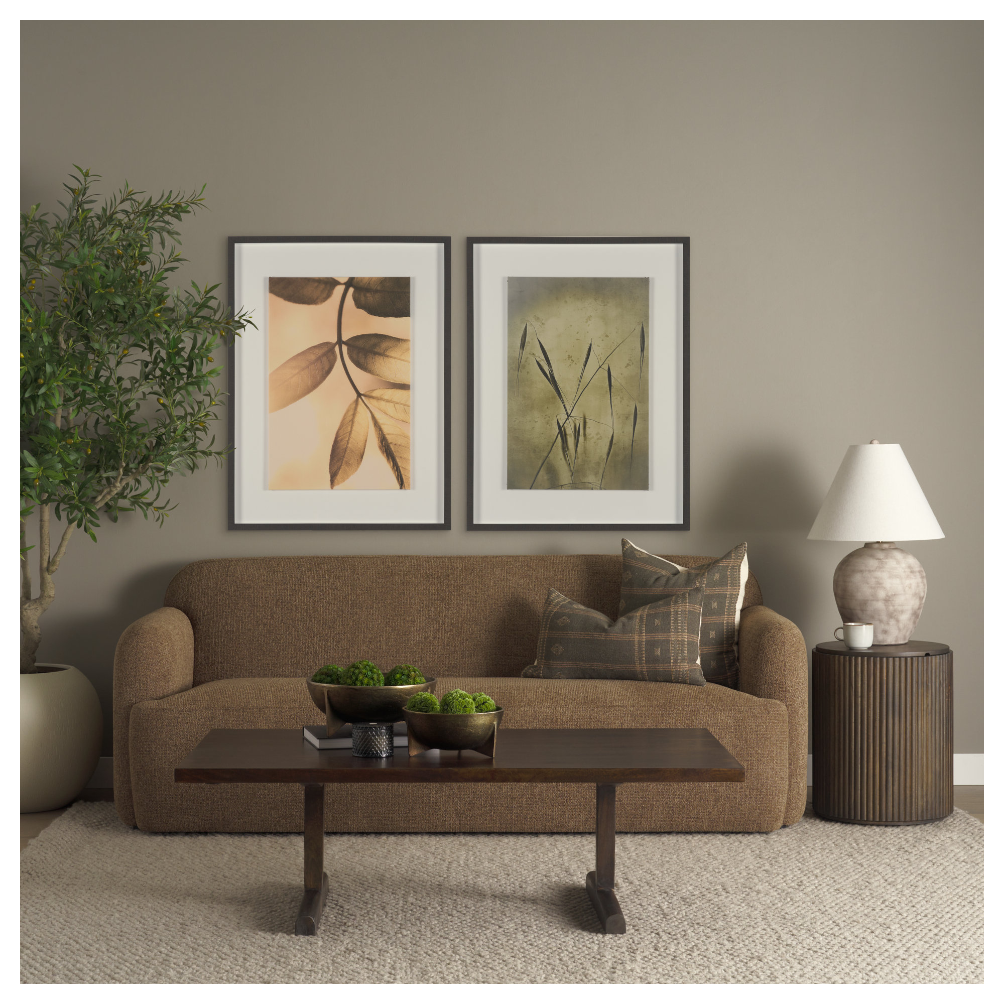 Rune Solid Wood Single Coffee Table, Dark Brown