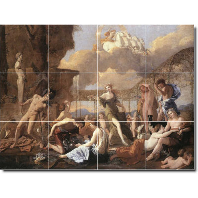 Carreau de céramique décorative 17 po x 12,75 po 4,25 po x 4,25 po