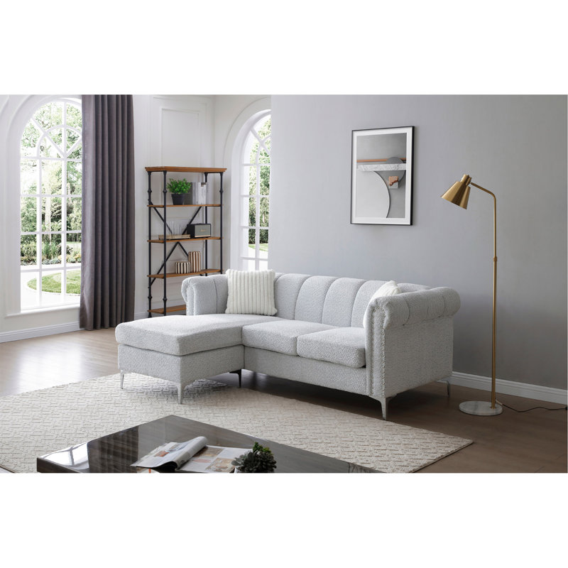 Sammy Modern Sofa Chaise , GRAY