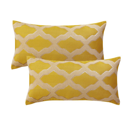 Geometric Rectangular Lumbar Cushion Cover