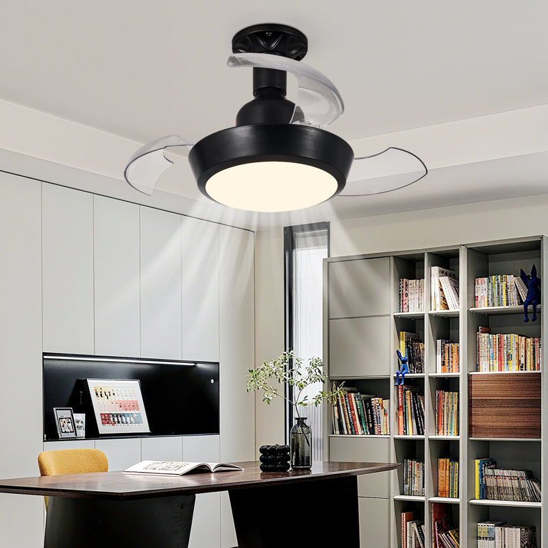42cm Ceiling Fan with Light Kit, Black