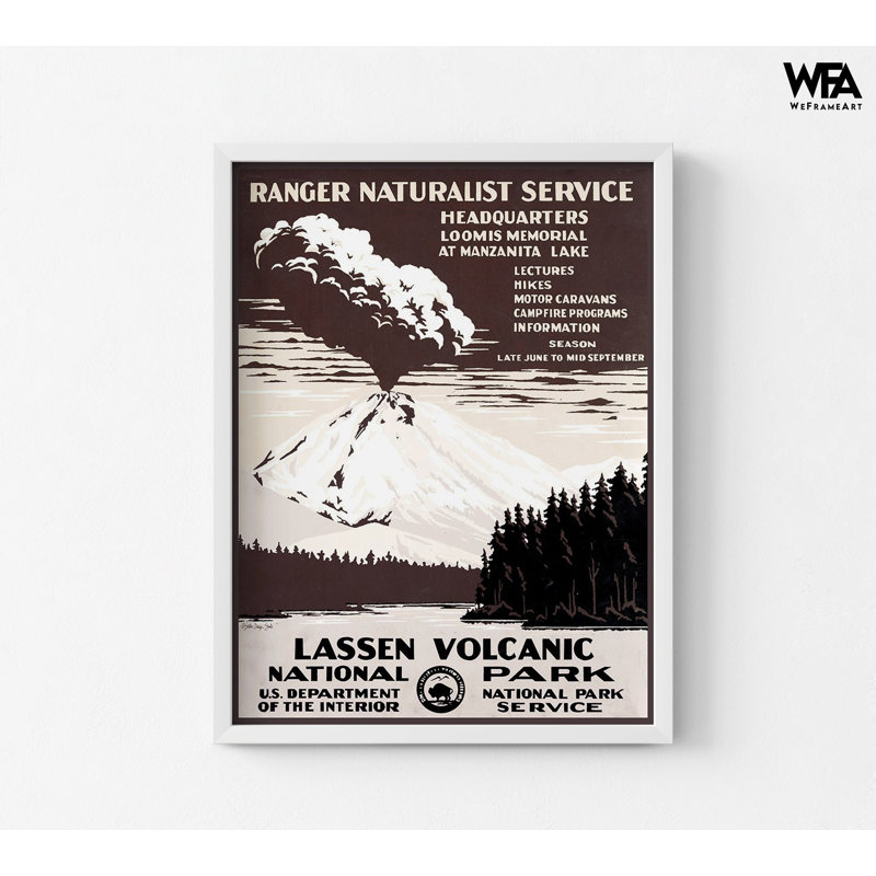 «Lassen Volcanic Park» par Stellar Design Studio, affiche du vieux volcan, parc national des États-Unis, impression, États-Unis, Nature Office Decor