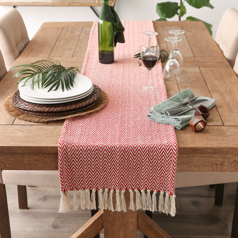 Desta Solid Table Runner,  72'' x 15'' , Tango Red