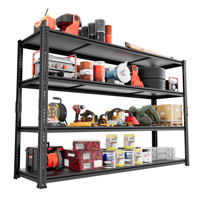 Étagère ajustable en métal robuste pour le garage, le garde-manger, le rangement, les boîtes à outils et les entrepôts