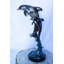 Statue de deux dauphins sautant dans l'eau de la collection Nifao 11 po x 12 po x H 31 po