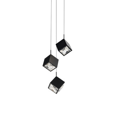 Luminaire suspendu grappe à 3 lumières DEL Ice Cube