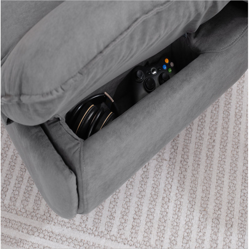 Chargeur électrique inclinable électrique pivotant avec lecteur de musique Bluetooth, Gris