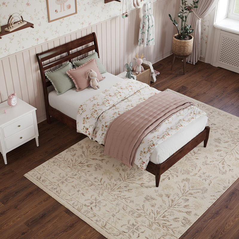 Areya Bed Kids Bed, Walnut, Twin
