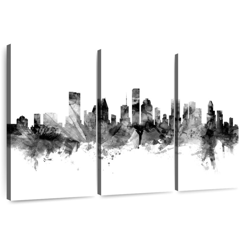 Sireci Houston Texas Skyline VIII, 20" H x 33" W