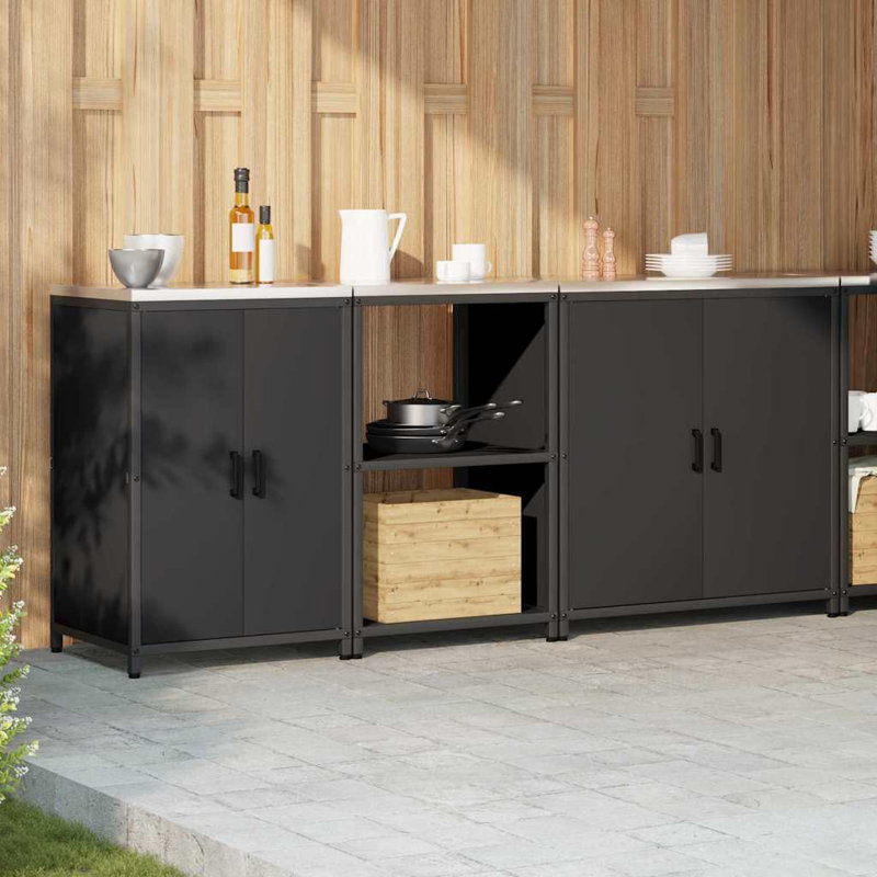 Kitchen Cabinet Set, Black