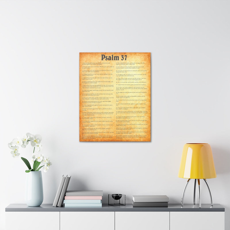 Psalm 37 - Wrapped Canvas Textual Art