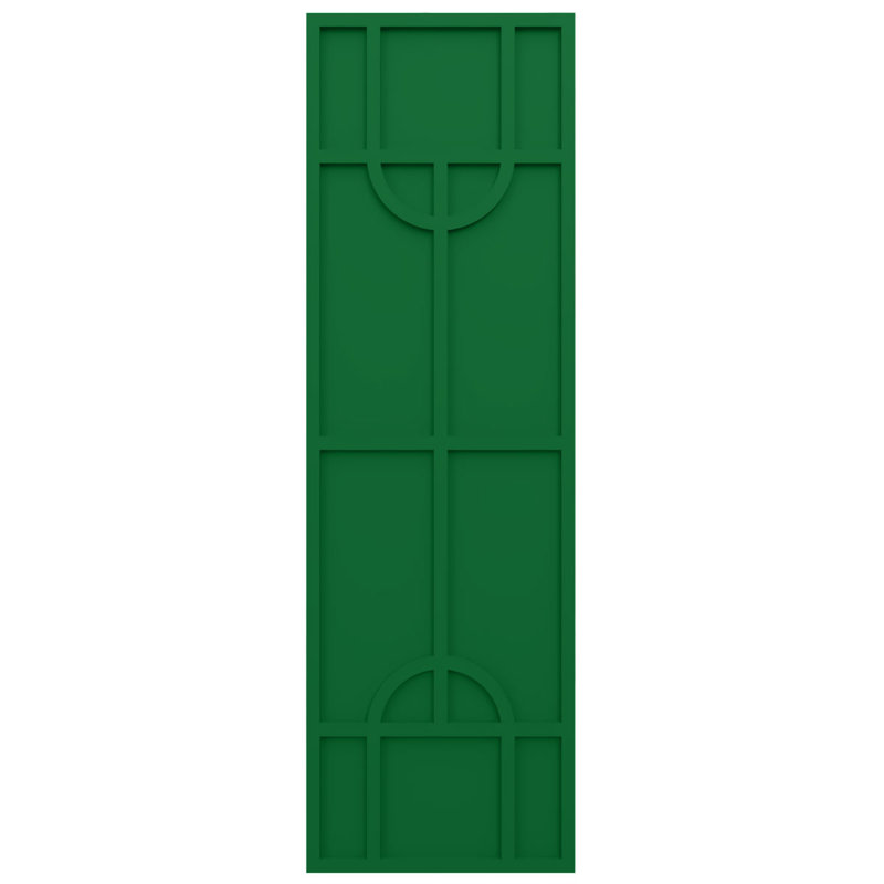 EnduraCore Composite Nordic Modern Style Shutters, Viridian Green, 12"W, 75"H
