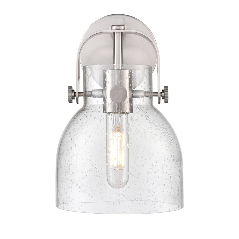 Applique murale 1 lumière 6 po Skycrest, Bullé, Nickel satiné