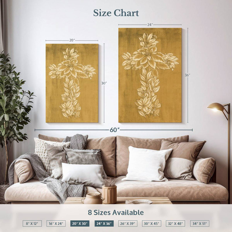 Adella Holiday Cross I, 36" H x 24" W