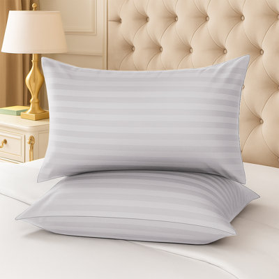 Luxury Microfiber Striped Pillowcases Set of 2 - Soft, Breathable & Wrinkle-Resistant Pillow Covers