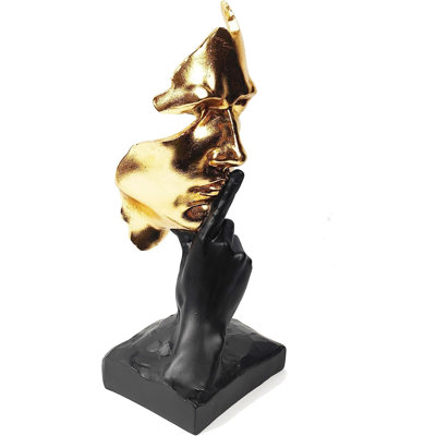 12"  No Hear No See No Speak Modern Home Resin Sculptures Decorative Objects Decor For Home Office Bookshelf Desktop