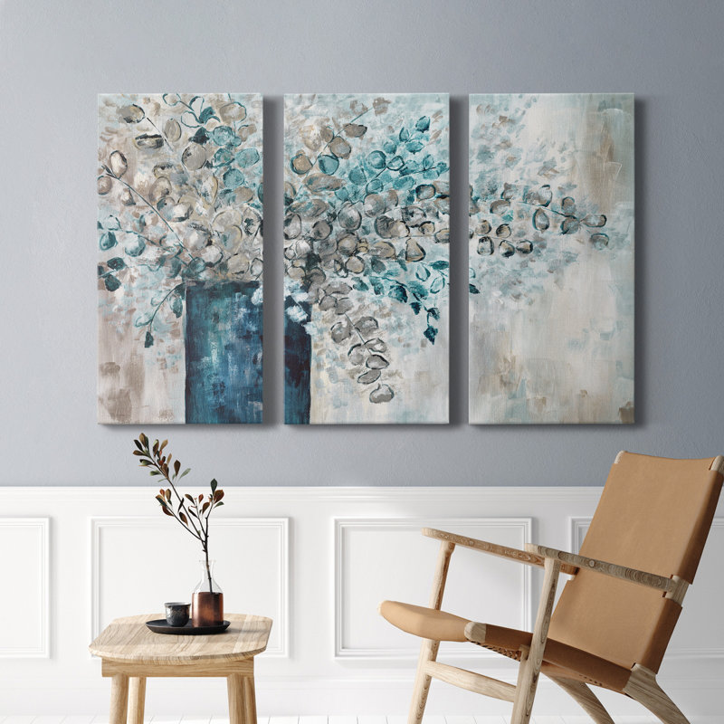 Eucalyptus - Ensemble de 3 toiles tendues, H 36 po x l 72 po x P 1 po