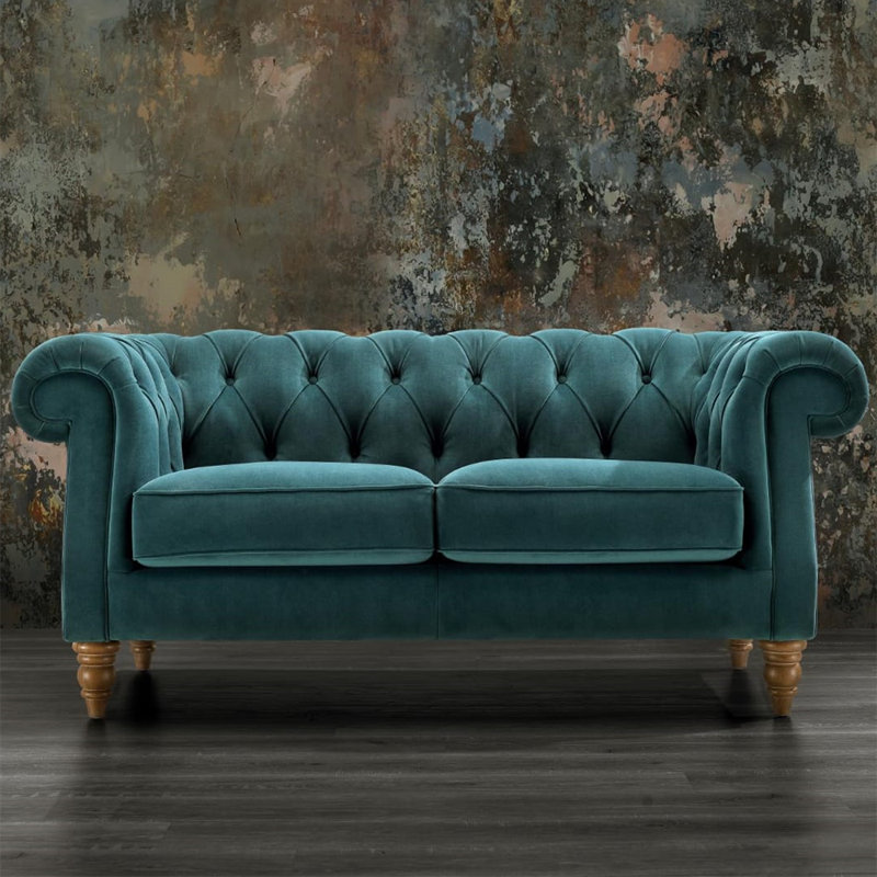 Camden 2-Seater in Lavish Antigua Fabric with Grey Oak Feet