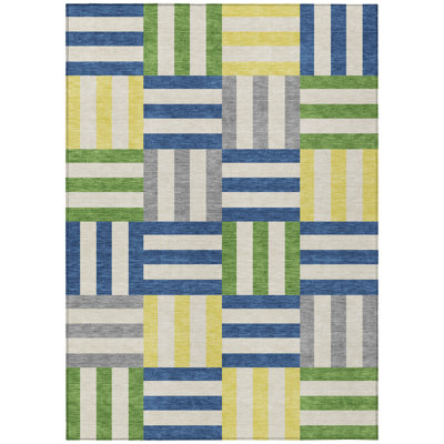 Machine Washable Indoor/Outdoor Aten ACN2332 Geometric Rug