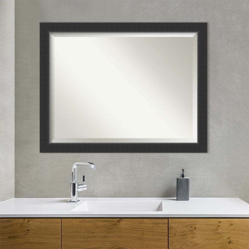 Hatton Flat Mirror, 35" x 45" , Black
