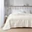 Couverture surdimensionnée en duvet surdimensionné avec garniture satinée ivoire double / grand-116479118-116479119