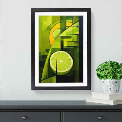 Lime Fruit Constructivism - Framed Print