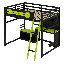 Lit mezzanine en bois avec bureau-260935927