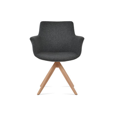 Chaise avec accoudoirs pivotante Bottega