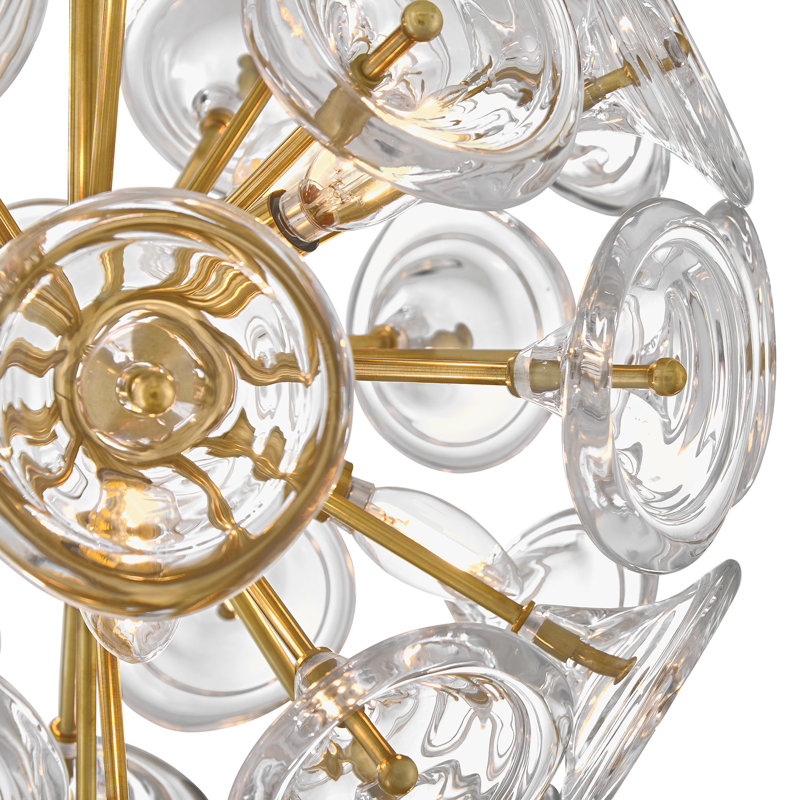 Maya Chandelier, 70.5" H x 19.75" W x 19.75" D, Clear, 8 Lights