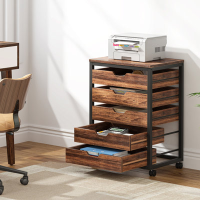Classeur en bois 5 tiroirs