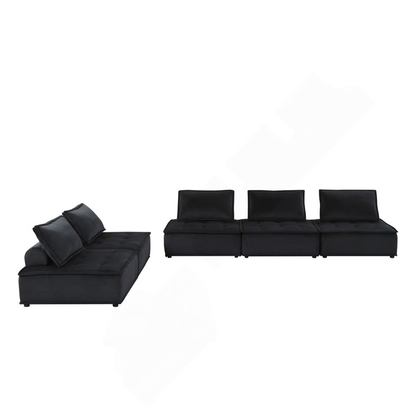Canapé modulaire en velours confortable