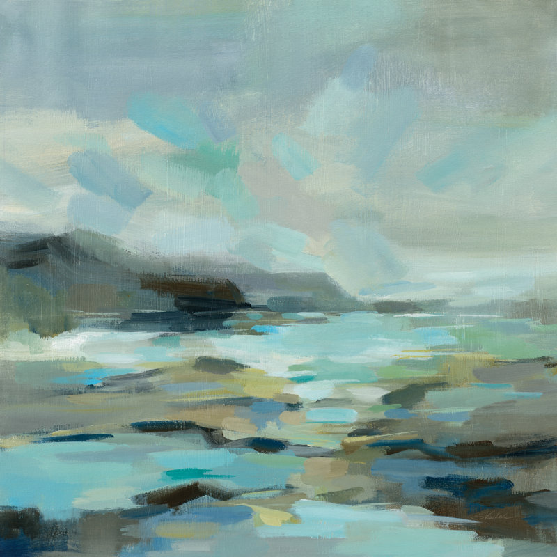 Blue Lagoon by Silvia Vassileva - Wrapped Canvas Painting, 51cm H x 51cm W