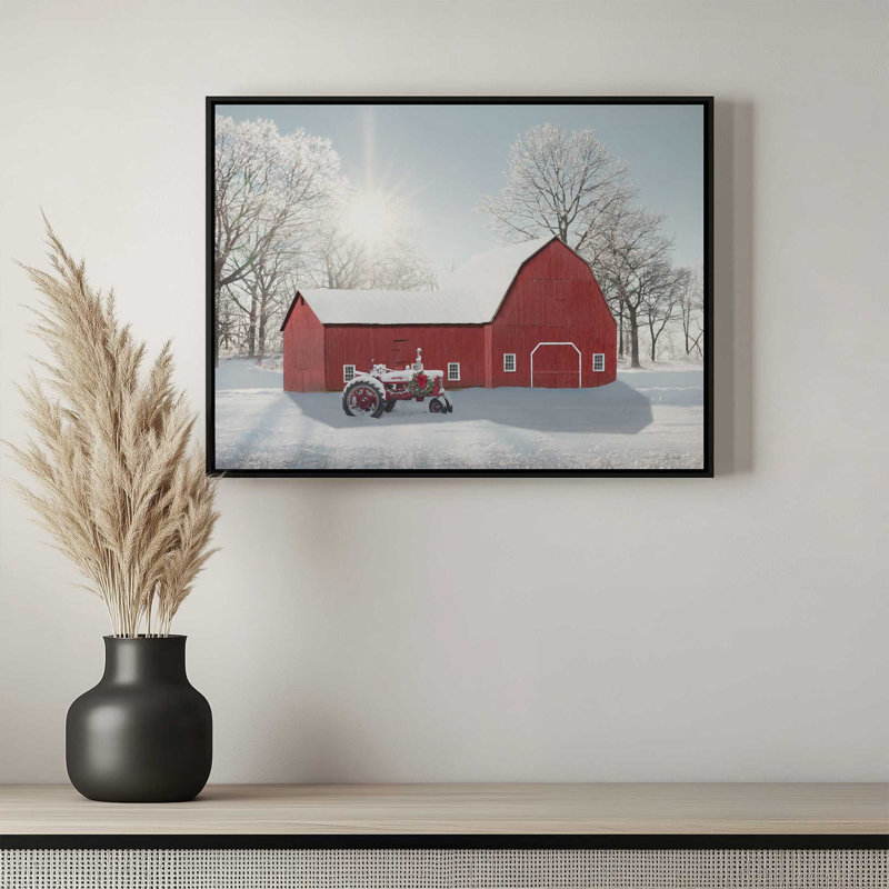 «Old Fashioned Christmas» par Lori Deiter, reproduction d'art, L 16 po x H 12 po, Blanc, Toile avec cadre