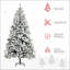 Arbre de Noël artificiel enneigé 7,5 pi avec branches réalistes, vert