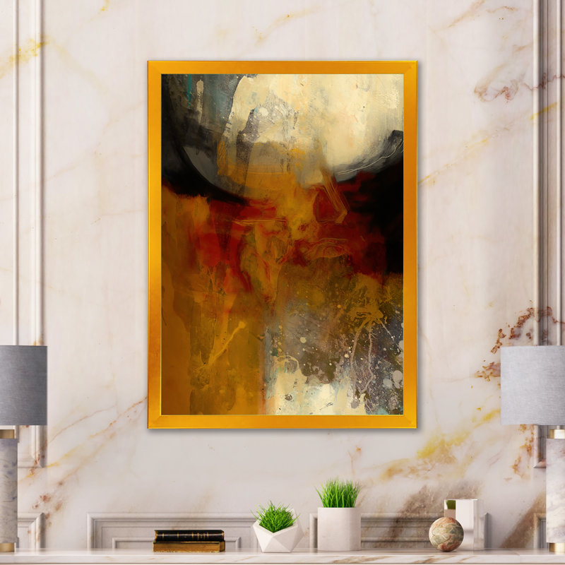 Terra Rosa Earth Mysteries II 30, H 44 po x l 34 po x P 1,5 po, Toile avec cadre photo doré