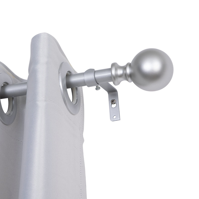 Tringle à rideau simple 3/4 po, H 2,28 po x l 120 po x P 2,28 po, Nickel