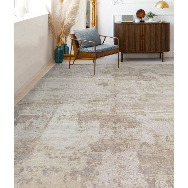 Himalayan Hand Woven Wool Abstract Area Rug