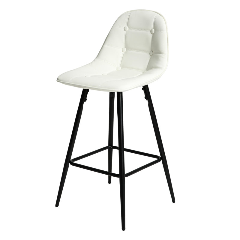 Moderne avec siège en similicuir blanc - 25,5 po, de 2