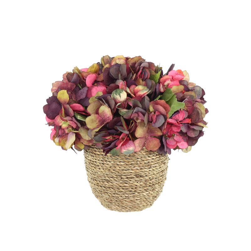 Arrangement floral d'hortensias d'automne Carytown, Bourgogne / rouge