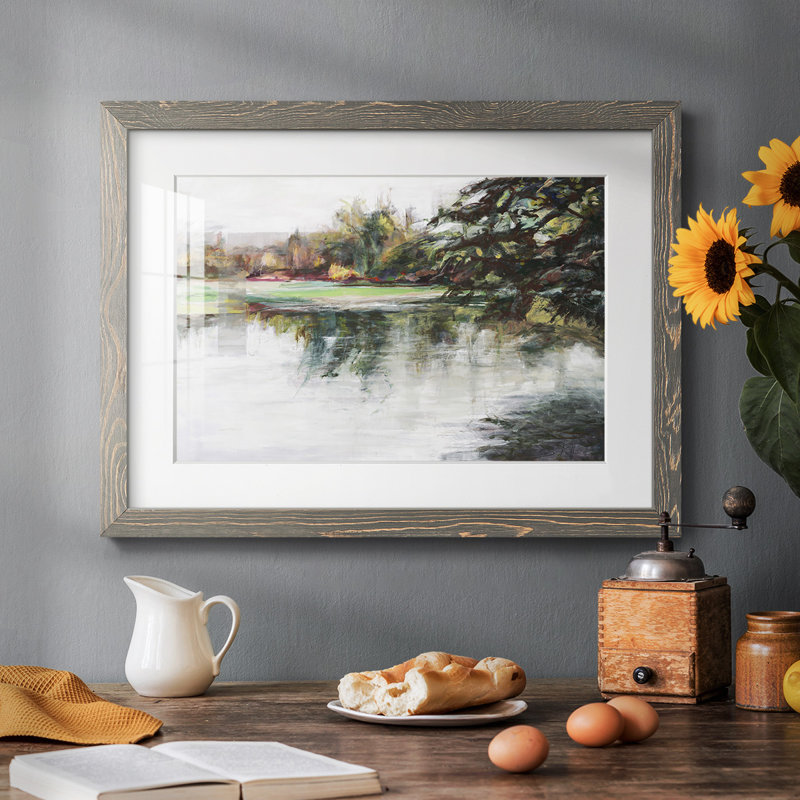 Upon Reflection Framed On Canvas Print, Gris, H 18 po x l 26 po x P 1,5 po