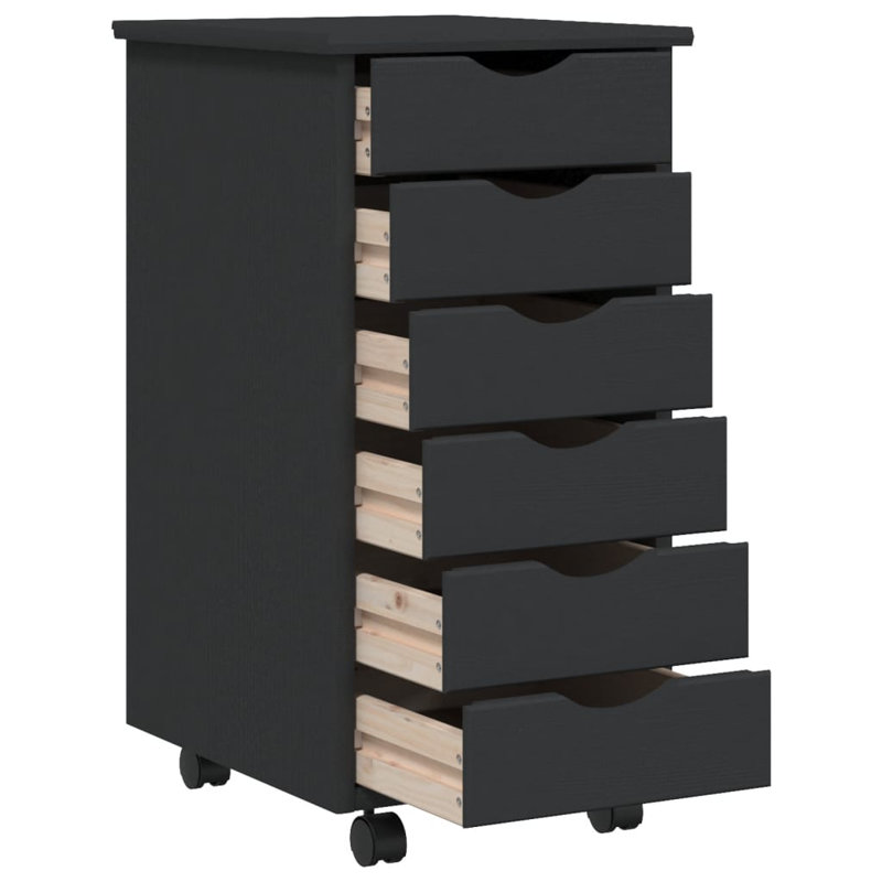 Miljana 34 cm W Chest of 6 Drawers, Grey