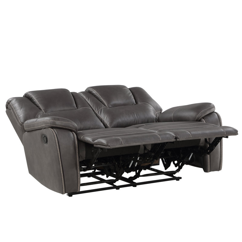 Amyjo Upholstered 62'' Reclining Loveseat, Gray