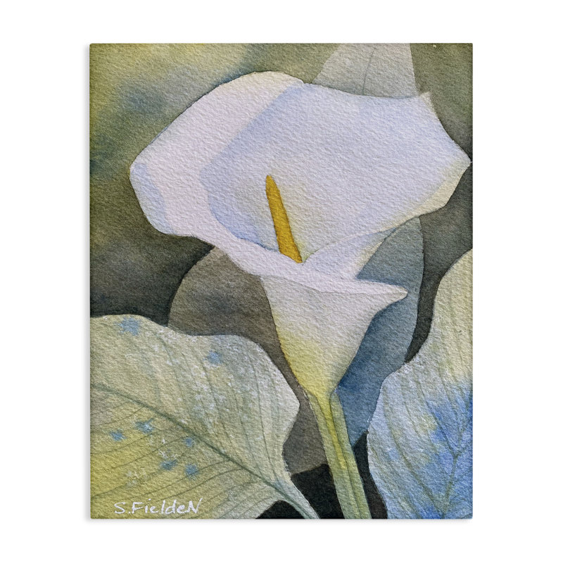«Garden Calla Lily Bloom», toile par Stephanie Fielden, H 40 po x l 30 po