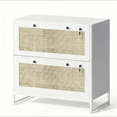 2 Drawer File Cabinet with Adjustable Hanging Bar for Letter,Lockable Filing Cabinet