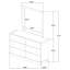 Commode 6 tiroirs avec miroir Burton