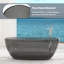 Baignoire de trempage autoportante en résine semi-transparente 59 po x 30 po Marfa-102880177