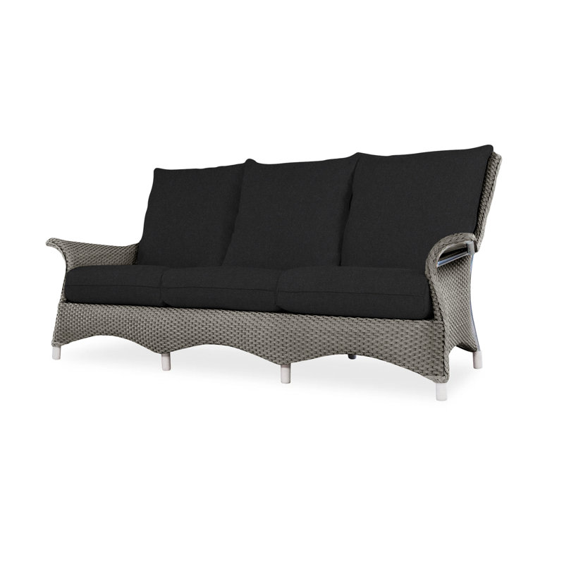 Mandalay Outdoor 3 - Seat, Canvas Black Sunbrella® Canvas, Pewter