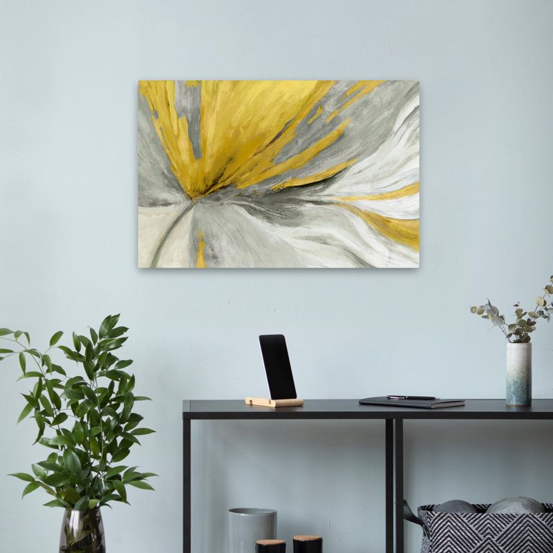 Plants, Flowers, Abstract, Traced Wall Art, 16" H x 24" W